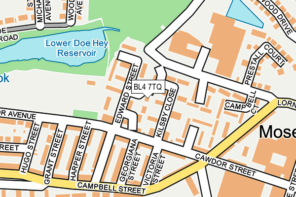 BL4 7TQ map - OS OpenMap – Local (Ordnance Survey)