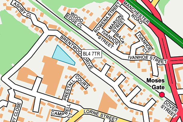 BL4 7TR map - OS OpenMap – Local (Ordnance Survey)