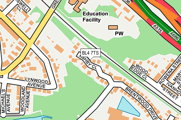 BL4 7TS map - OS OpenMap – Local (Ordnance Survey)
