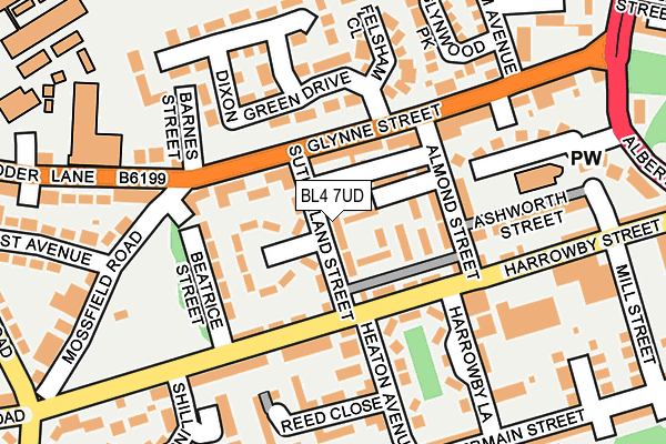 BL4 7UD map - OS OpenMap – Local (Ordnance Survey)