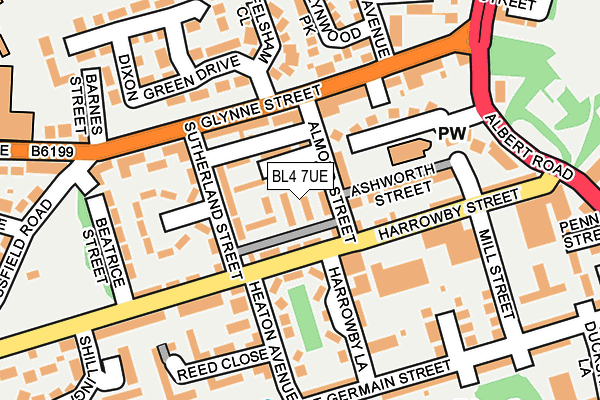 BL4 7UE map - OS OpenMap – Local (Ordnance Survey)