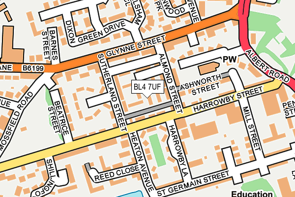 BL4 7UF map - OS OpenMap – Local (Ordnance Survey)