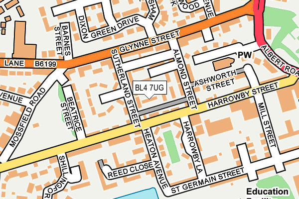 BL4 7UG map - OS OpenMap – Local (Ordnance Survey)