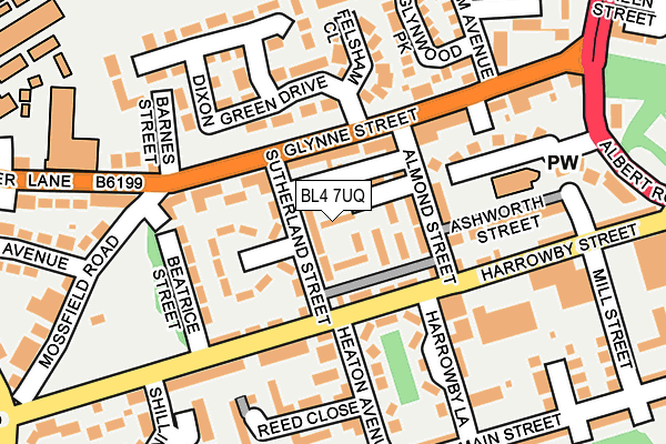 BL4 7UQ map - OS OpenMap – Local (Ordnance Survey)