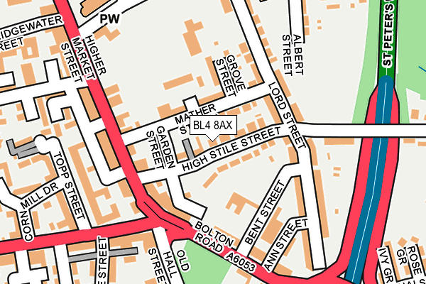 BL4 8AX map - OS OpenMap – Local (Ordnance Survey)