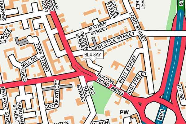BL4 8AY map - OS OpenMap – Local (Ordnance Survey)