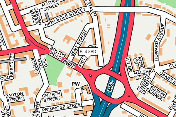 BL4 8BD map - OS OpenMap – Local (Ordnance Survey)