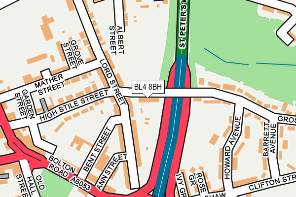 BL4 8BH map - OS OpenMap – Local (Ordnance Survey)