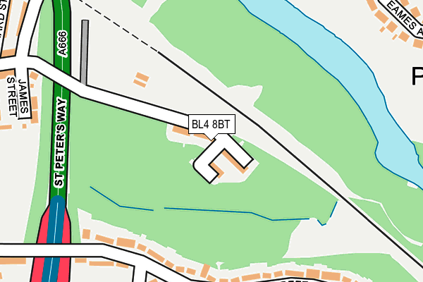 BL4 8BT map - OS OpenMap – Local (Ordnance Survey)