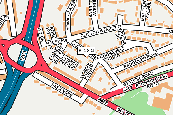BL4 8DJ map - OS OpenMap – Local (Ordnance Survey)