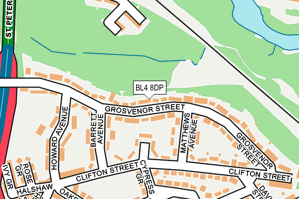 BL4 8DP map - OS OpenMap – Local (Ordnance Survey)