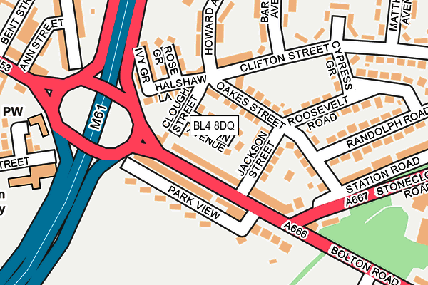 BL4 8DQ map - OS OpenMap – Local (Ordnance Survey)