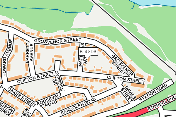BL4 8DS map - OS OpenMap – Local (Ordnance Survey)