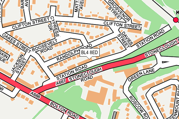 BL4 8ED map - OS OpenMap – Local (Ordnance Survey)
