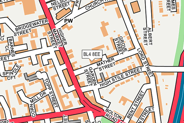 BL4 8EE map - OS OpenMap – Local (Ordnance Survey)