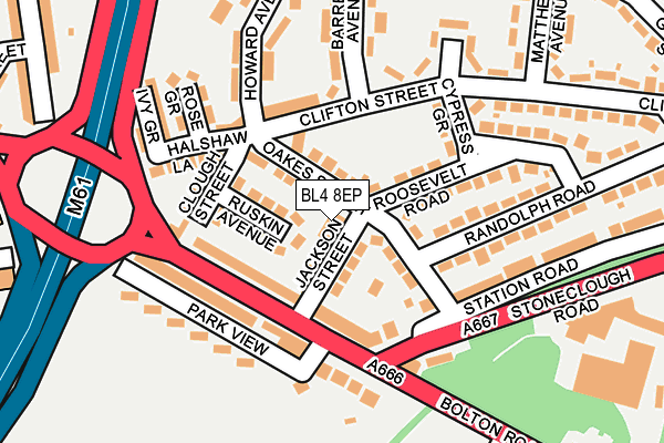 BL4 8EP map - OS OpenMap – Local (Ordnance Survey)