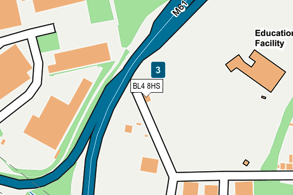 BL4 8HS map - OS OpenMap – Local (Ordnance Survey)