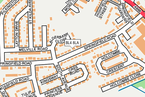 BL4 8LA map - OS OpenMap – Local (Ordnance Survey)