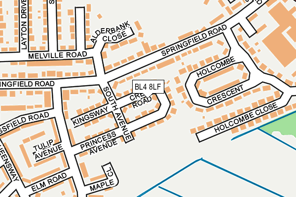 BL4 8LF map - OS OpenMap – Local (Ordnance Survey)