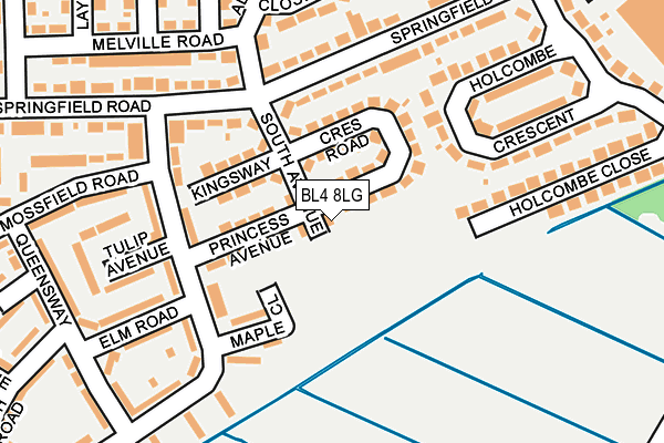 BL4 8LG map - OS OpenMap – Local (Ordnance Survey)