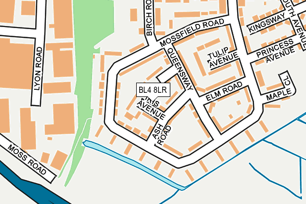 BL4 8LR map - OS OpenMap – Local (Ordnance Survey)