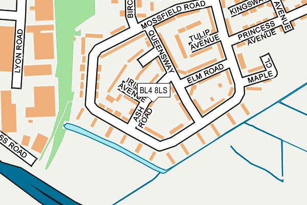 BL4 8LS map - OS OpenMap – Local (Ordnance Survey)