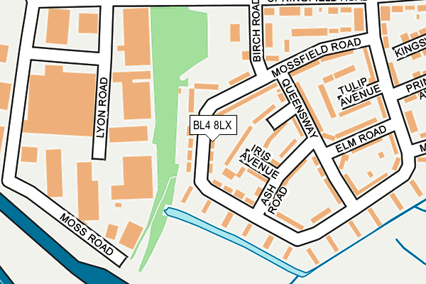 BL4 8LX map - OS OpenMap – Local (Ordnance Survey)
