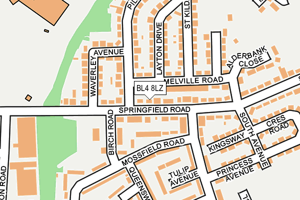 BL4 8LZ map - OS OpenMap – Local (Ordnance Survey)