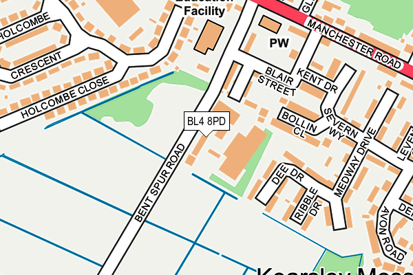 BL4 8PD map - OS OpenMap – Local (Ordnance Survey)