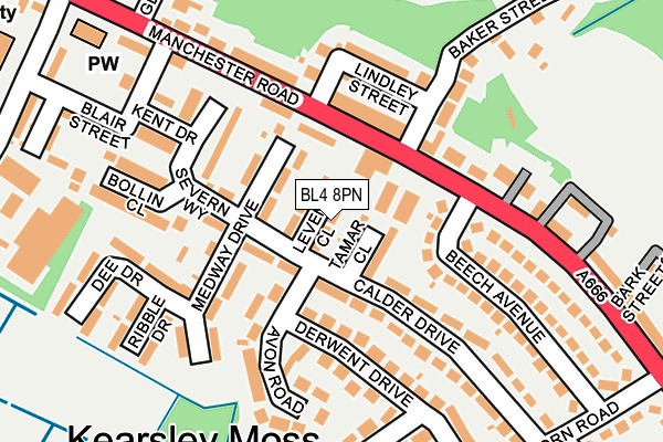 BL4 8PN map - OS OpenMap – Local (Ordnance Survey)