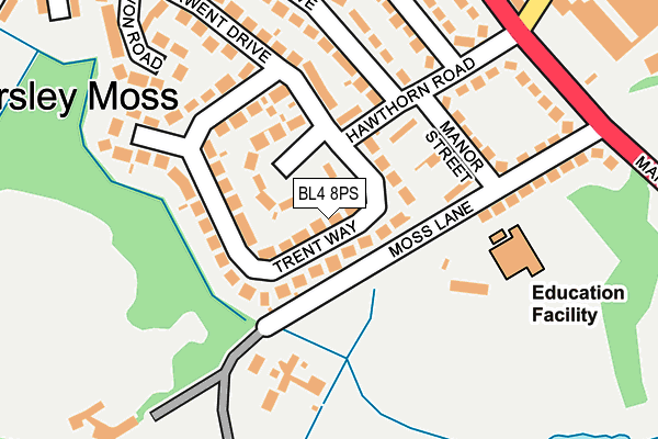 BL4 8PS map - OS OpenMap – Local (Ordnance Survey)