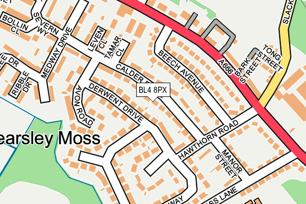 BL4 8PX map - OS OpenMap – Local (Ordnance Survey)