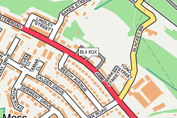 BL4 8QX map - OS OpenMap – Local (Ordnance Survey)
