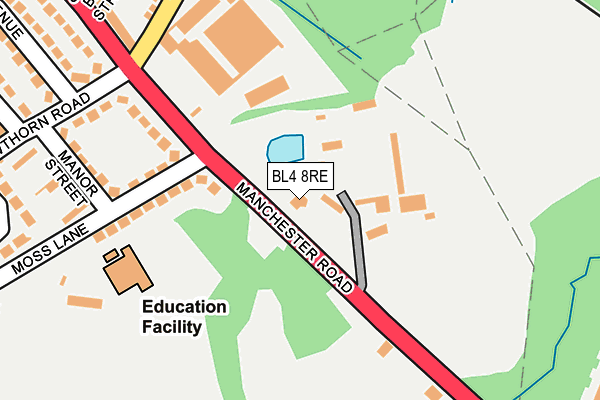 BL4 8RE map - OS OpenMap – Local (Ordnance Survey)