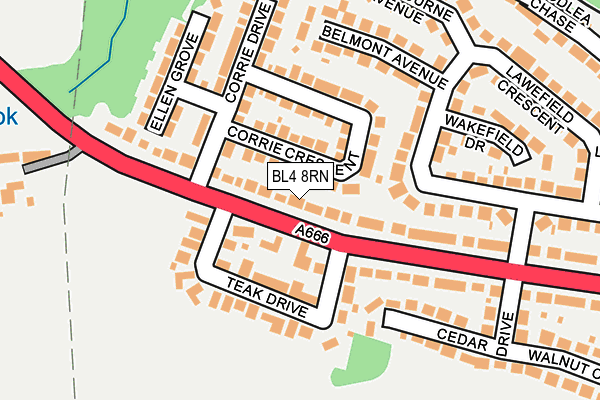 BL4 8RN map - OS OpenMap – Local (Ordnance Survey)