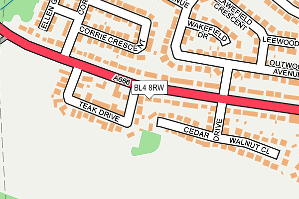 BL4 8RW map - OS OpenMap – Local (Ordnance Survey)