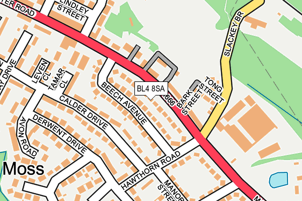 BL4 8SA map - OS OpenMap – Local (Ordnance Survey)