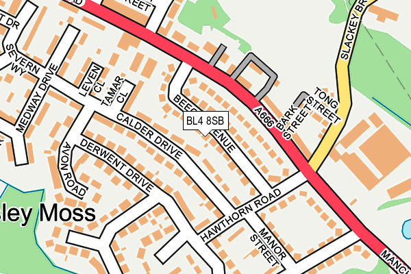 BL4 8SB map - OS OpenMap – Local (Ordnance Survey)