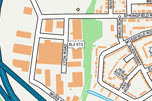 BL4 8TG map - OS OpenMap – Local (Ordnance Survey)