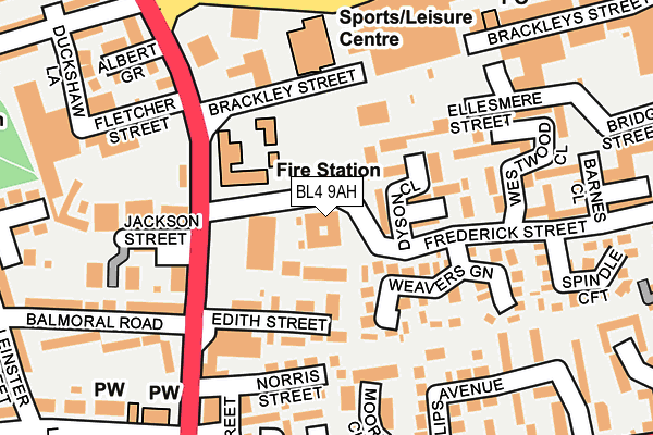 BL4 9AH map - OS OpenMap – Local (Ordnance Survey)