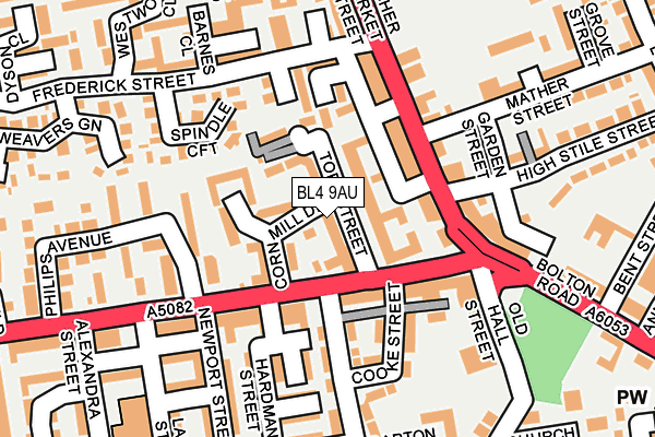 BL4 9AU map - OS OpenMap – Local (Ordnance Survey)