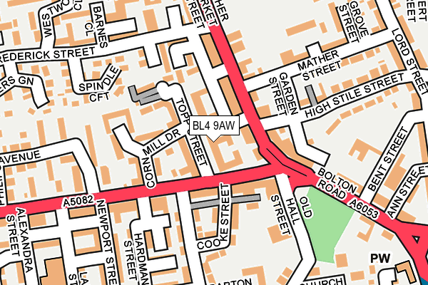 BL4 9AW map - OS OpenMap – Local (Ordnance Survey)
