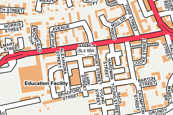 BL4 9BA map - OS OpenMap – Local (Ordnance Survey)