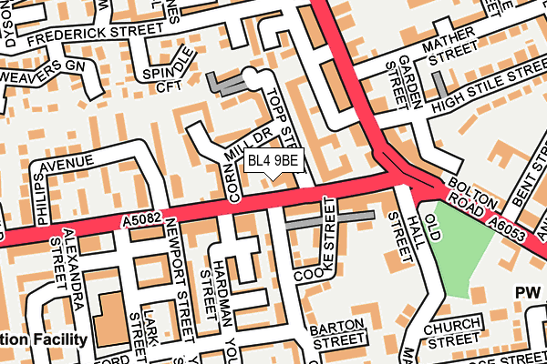 BL4 9BE map - OS OpenMap – Local (Ordnance Survey)