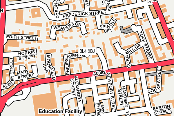 BL4 9BJ map - OS OpenMap – Local (Ordnance Survey)