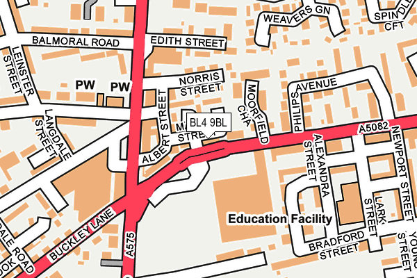 BL4 9BL map - OS OpenMap – Local (Ordnance Survey)