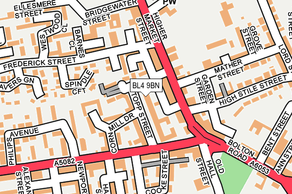 BL4 9BN map - OS OpenMap – Local (Ordnance Survey)