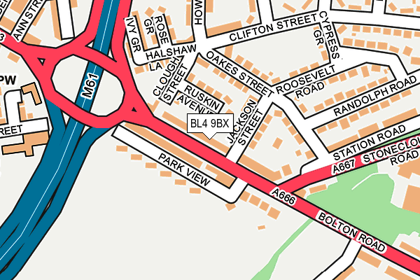 BL4 9BX map - OS OpenMap – Local (Ordnance Survey)