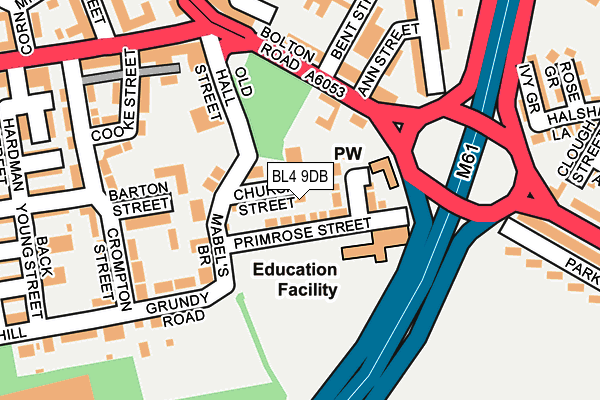 BL4 9DB map - OS OpenMap – Local (Ordnance Survey)