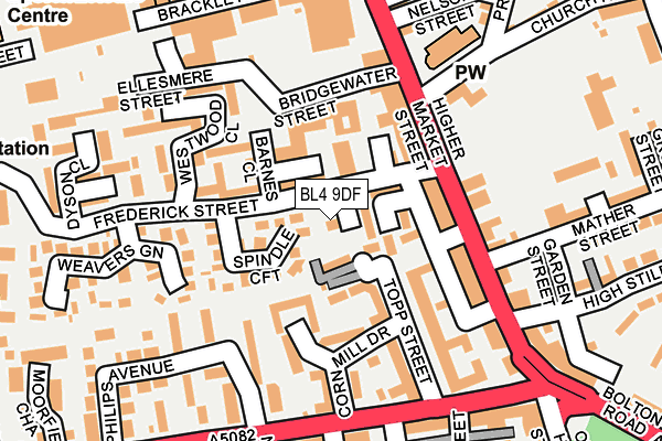 BL4 9DF map - OS OpenMap – Local (Ordnance Survey)